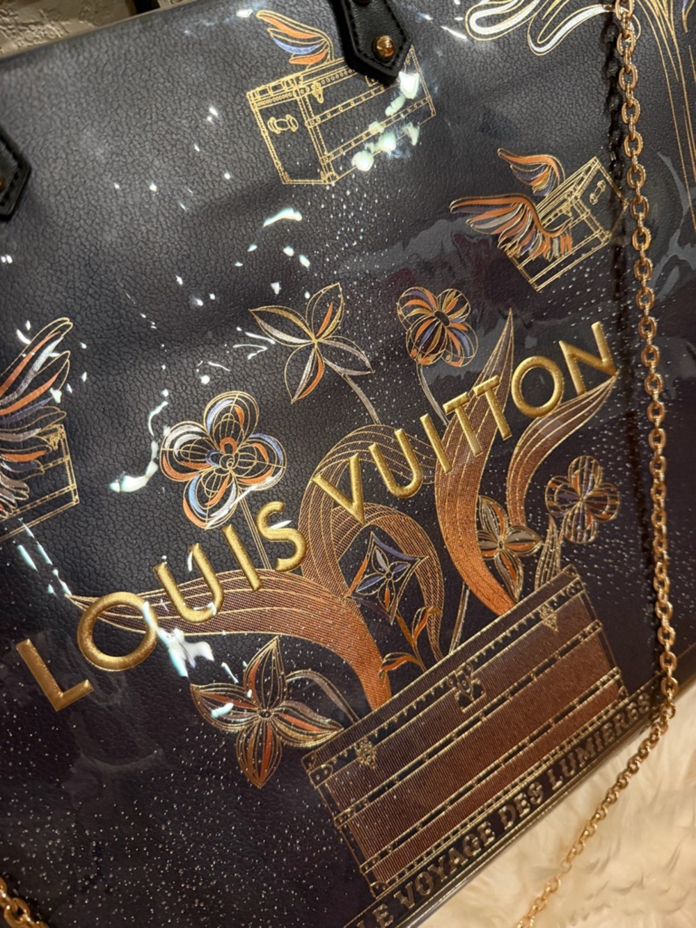 Louis Vuitton LV Large Shopping Tote Bag Crossbody Bag with PVC / TPU Cover - Picture 6 of 9